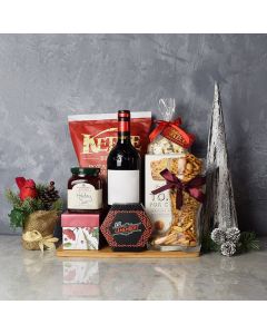 Holiday Wine & Cheese Snack Basket