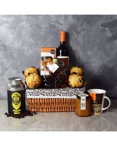 Snack Array & Wine Gift Basket