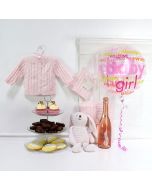 Celebrate A Sweet Baby Girl Set, baby gift baskets, baby boy, baby gift, new parent, baby, champagne
