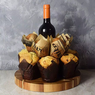 Wine & Muffins Gift Set Boston